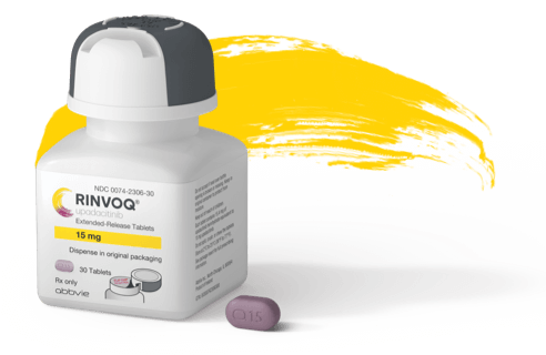 RINVOQ is a once-daily pill taken with or without topical corticosteroids