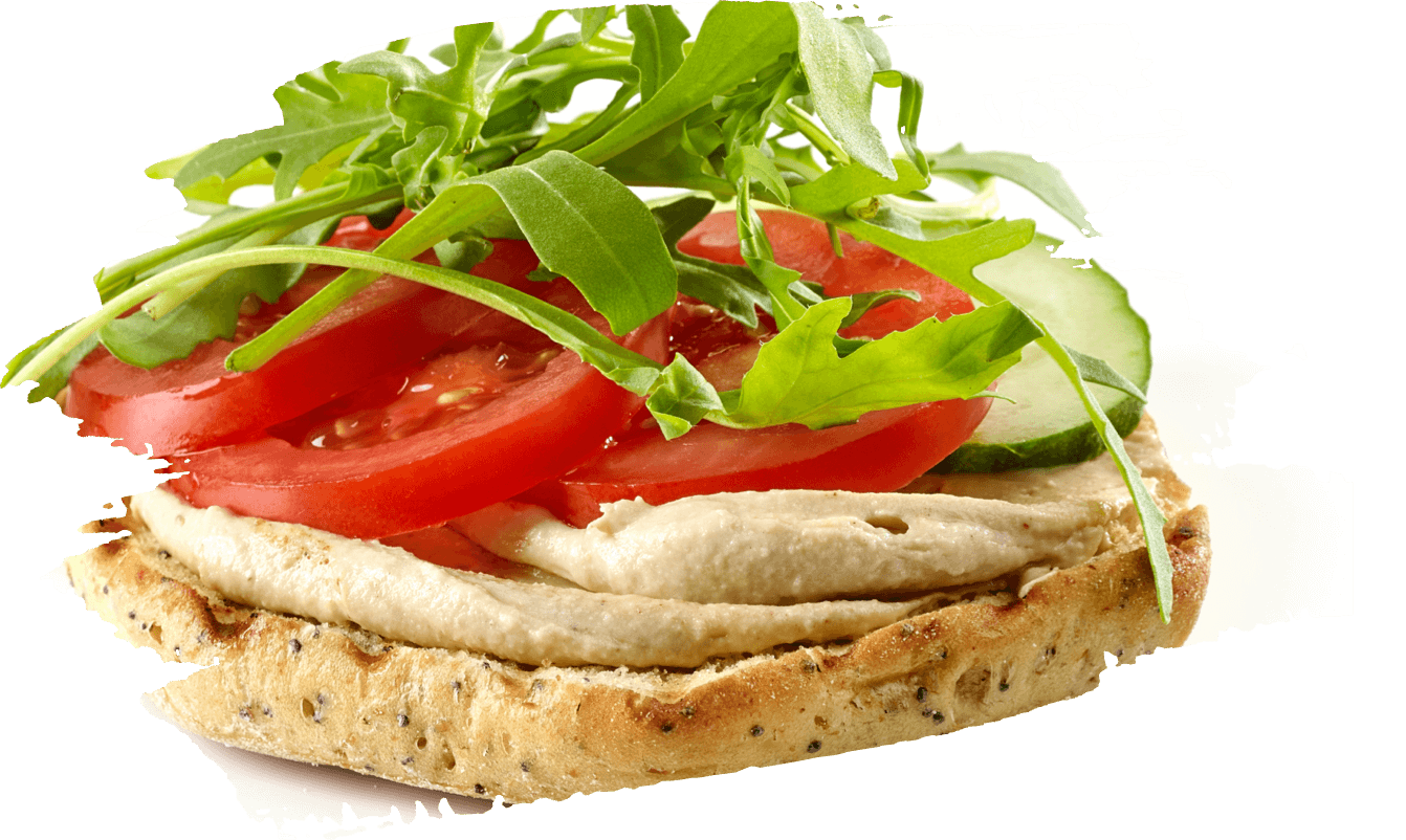 Greek Salad Hummus Toast