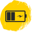 Illustration of a battery low on power
