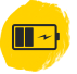 Illustration of a battery low on power