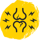 Illustration of painful joint damage