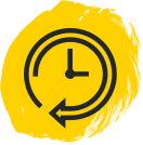 Illustration of clock symbolizing how often to take RINVOQ