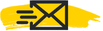 Illustration of an email being sent
