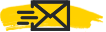 Illustration of an email being sent