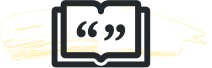 Illustration of a book with two quotations