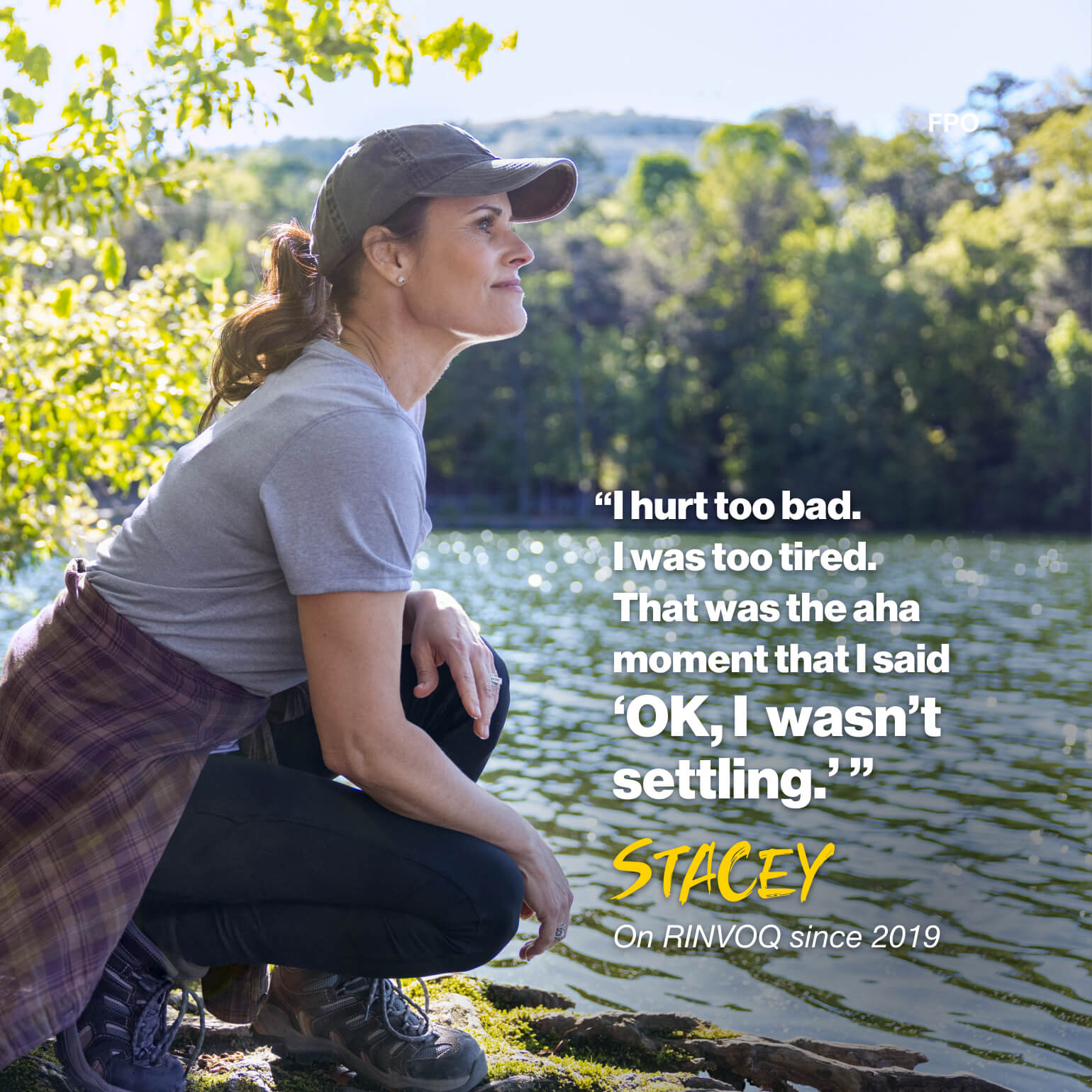 “I hurt too bad. I was too tired. That was the aha moment that I said, ‘OK, I wasn’t settling.’” – Stacey on RINVOQ since 2019