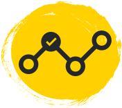 Line graph icon.