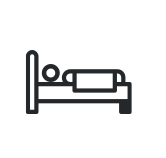 Person sleeping icon.