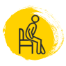 Getting out of chair icon.