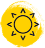 Sun icon.