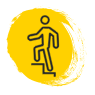 Climbing steps icon.